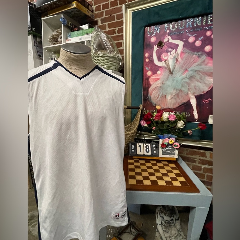 Blue white vintage shirt badgers